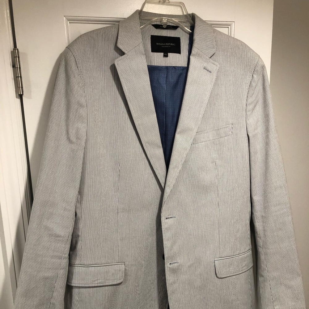 Banana republic Mens seersucker blazer 42L